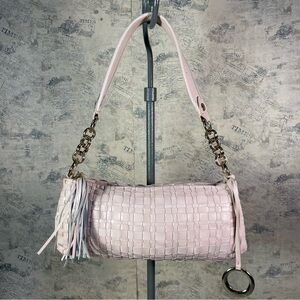 ELLIOTT LUCCA Woven Pink Leather Mini Bag